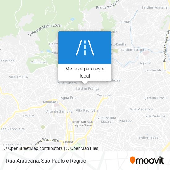 Rua Araucaria mapa