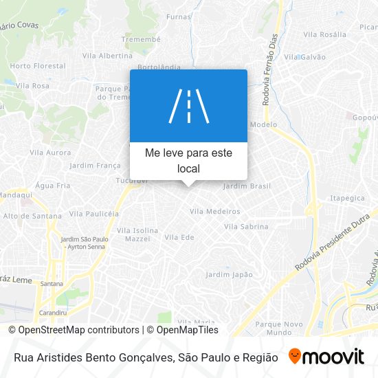 Rua Aristides Bento Gonçalves mapa