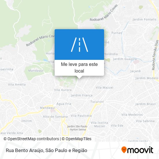 Rua Bento Araújo mapa