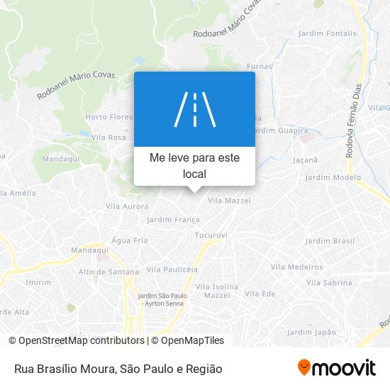 Rua Brasílio Moura mapa