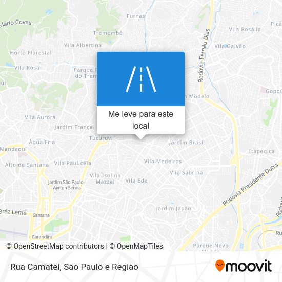 Rua Camateí mapa