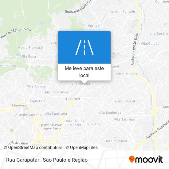 Rua Carapatari mapa