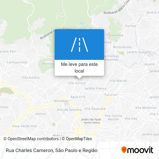 Rua Charles Cameron mapa