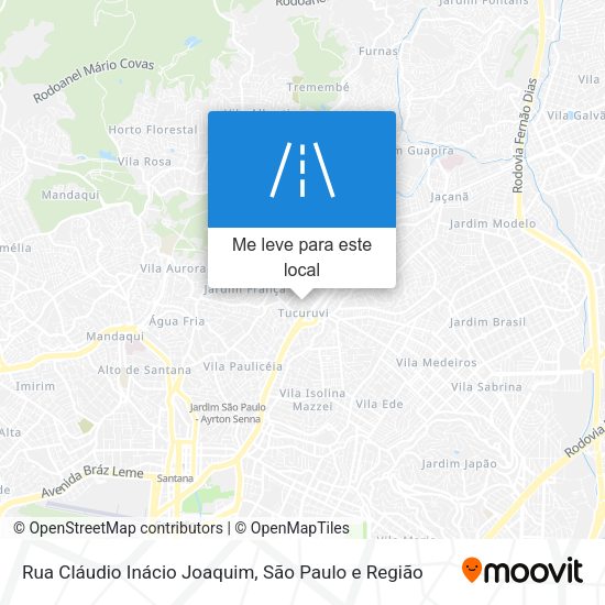 Rua Cláudio Inácio Joaquim mapa