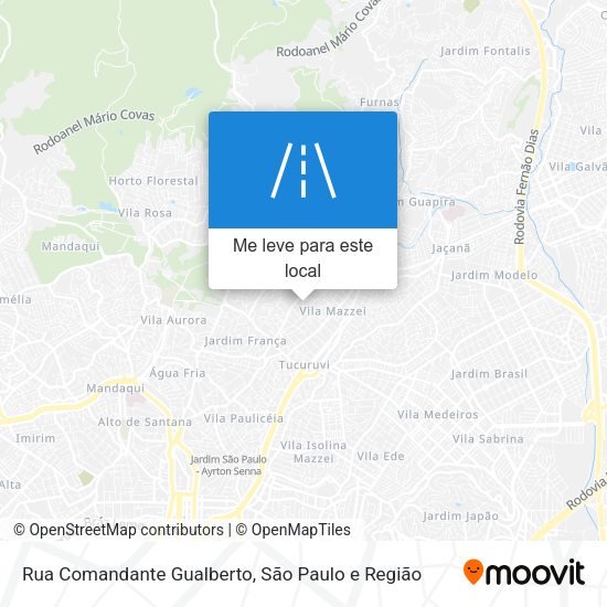 Rua Comandante Gualberto mapa