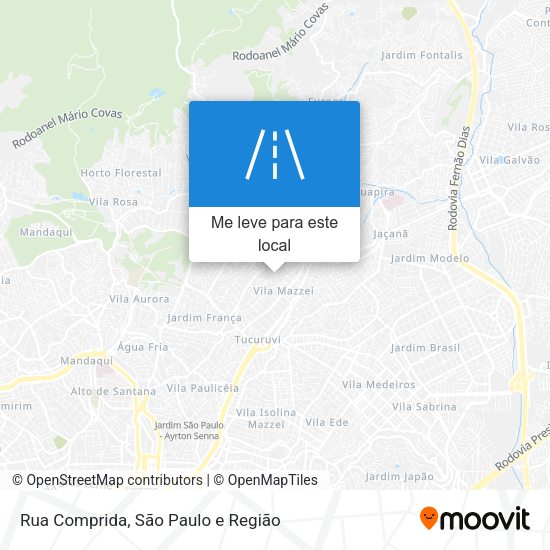 Rua Comprida mapa