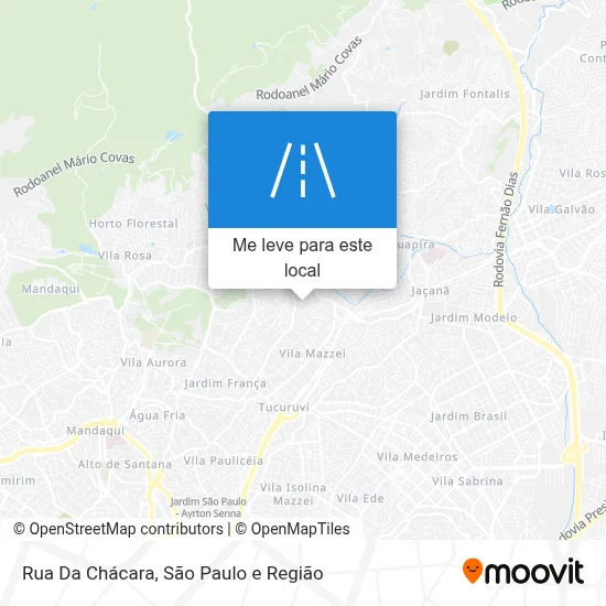 Rua Da Chácara mapa