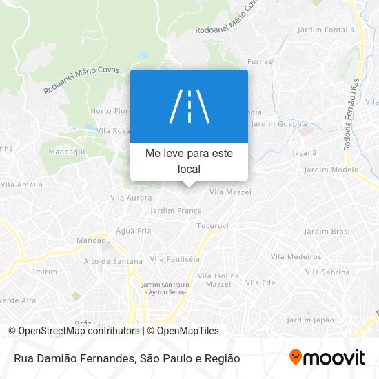 Rua Damião Fernandes mapa