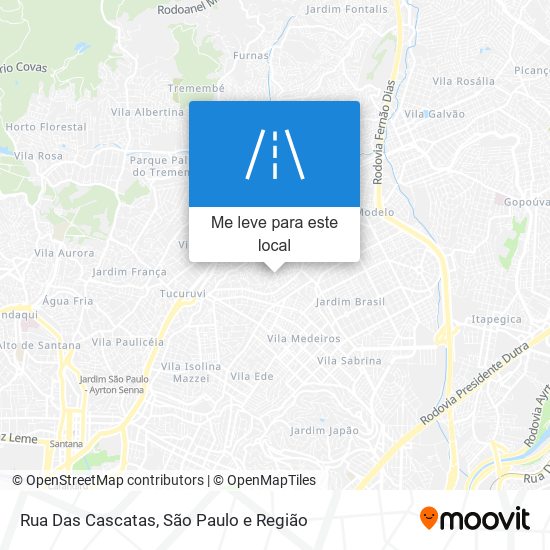 Rua Das Cascatas mapa