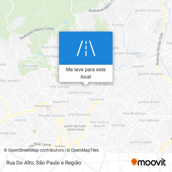 Rua Do Alto mapa