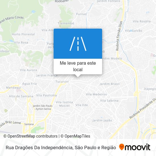 Rua Dragões Da Independência mapa
