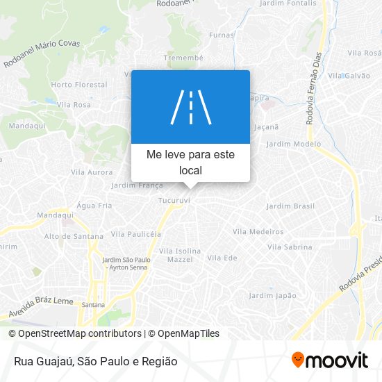 Rua Guajaú mapa