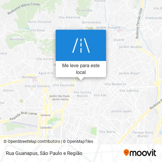 Rua Guanapus mapa