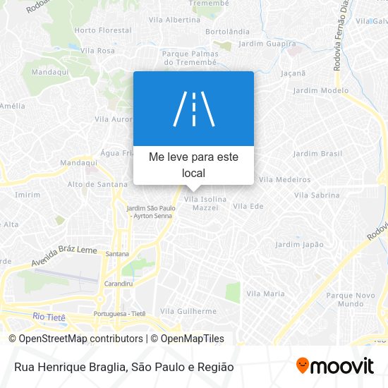 Rua Henrique Braglia mapa