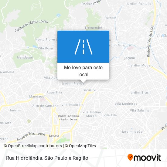 Rua Hidrolândia mapa