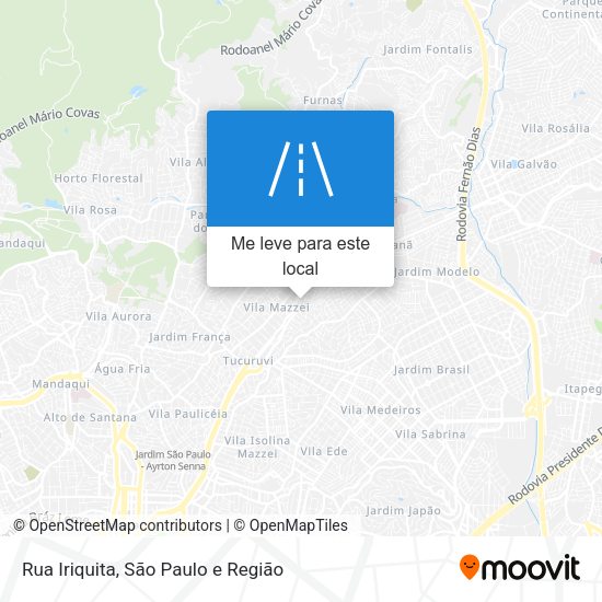 Rua Iriquita mapa