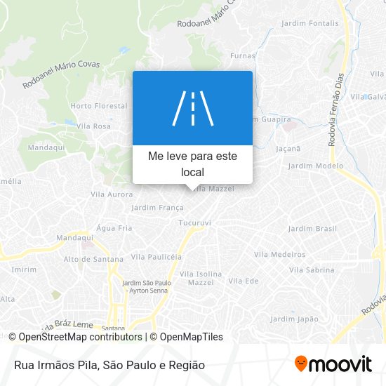 Rua Irmãos Pìla mapa