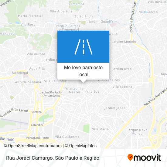 Rua Joraci Camargo mapa