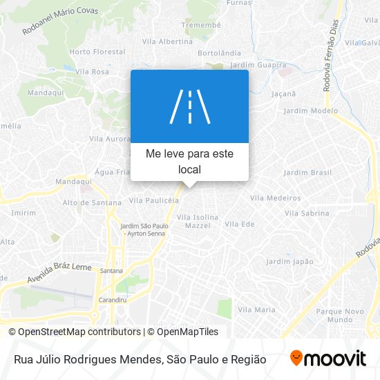 Rua Júlio Rodrigues Mendes mapa