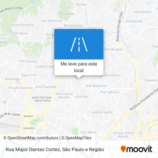 Rua Major Dantas Cortez mapa
