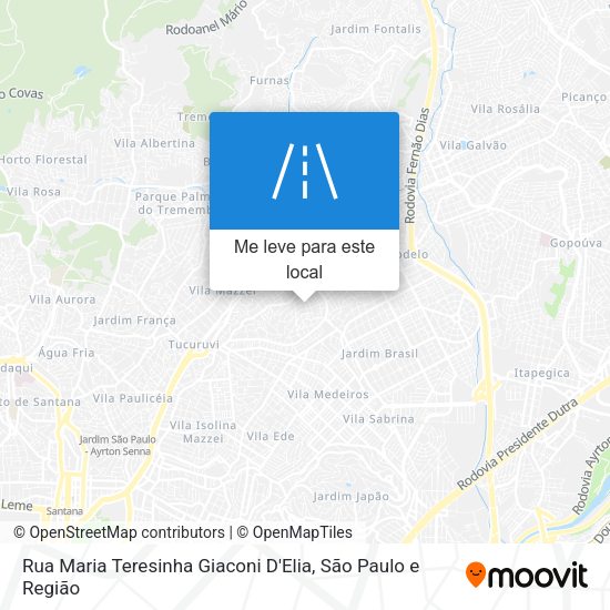Rua Maria Teresinha Giaconi D'Elia mapa