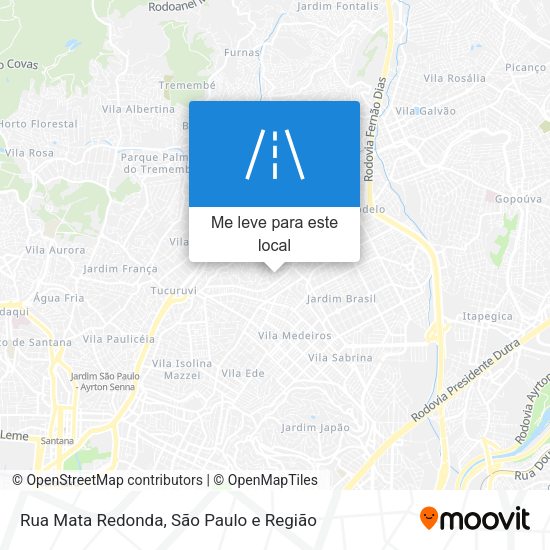 Rua Mata Redonda mapa