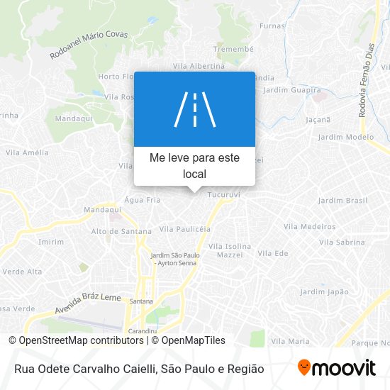 Rua Odete Carvalho Caielli mapa
