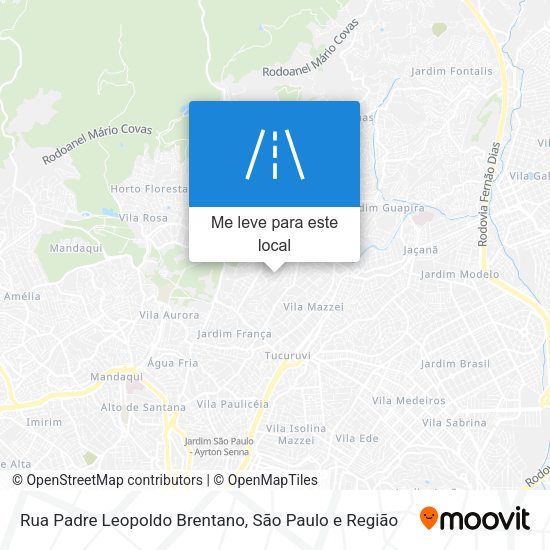 Rua Padre Leopoldo Brentano mapa