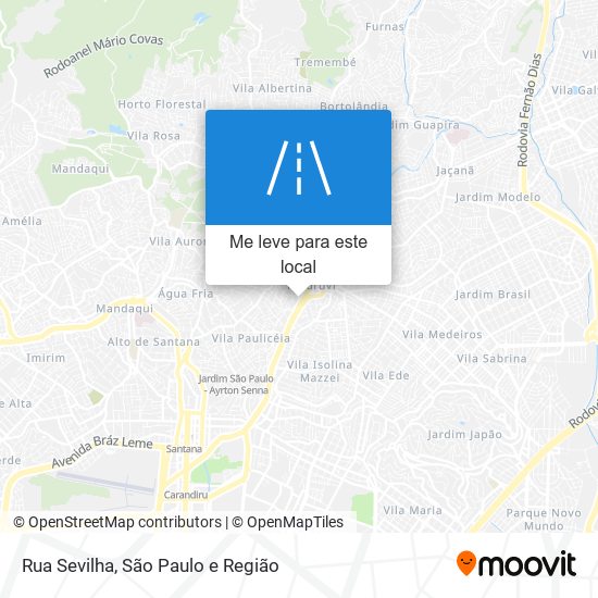 Rua Sevilha mapa