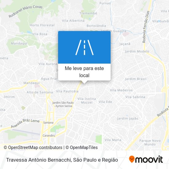 Travessa Antônio Bernacchi mapa