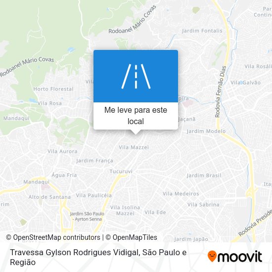 Travessa Gylson Rodrigues Vidigal mapa