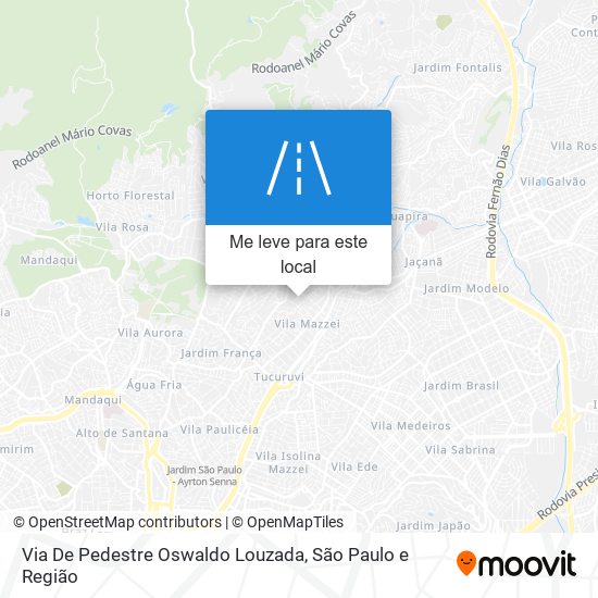 Via De Pedestre Oswaldo Louzada mapa