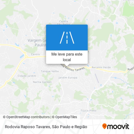 Rodovia Raposo Tavares mapa