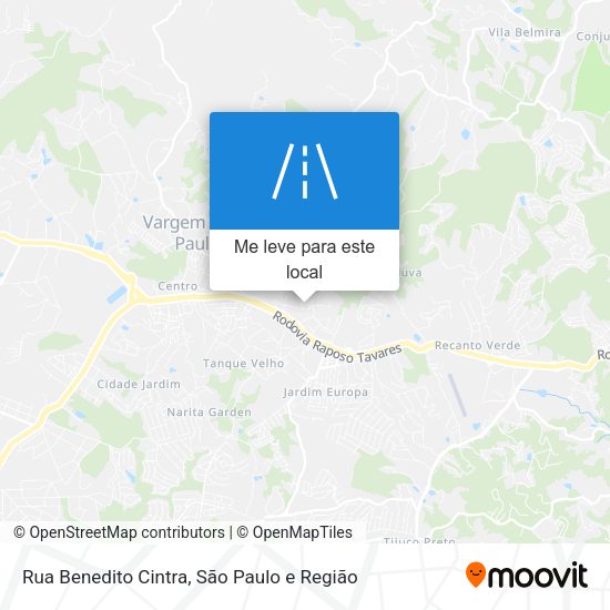 Rua Benedito Cintra mapa
