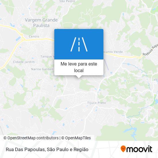 Rua Das Papoulas mapa