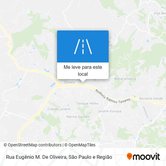 Rua Eugênio M. De Oliveira mapa