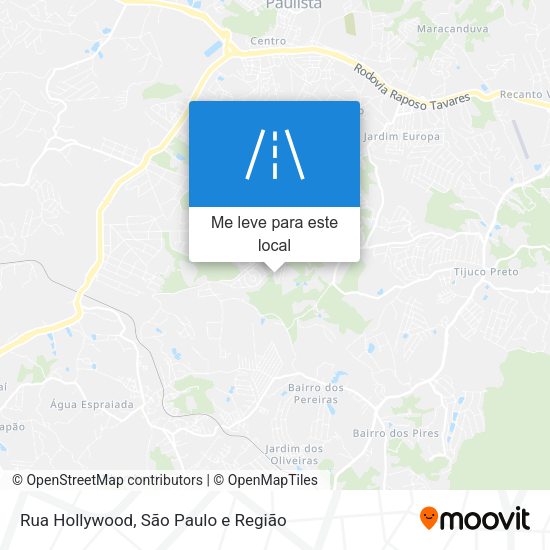 Rua Hollywood mapa