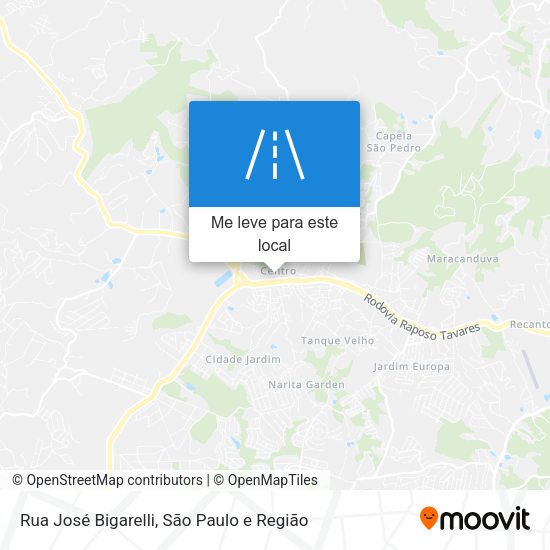 Rua José Bigarelli mapa