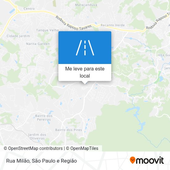 Rua Milão mapa