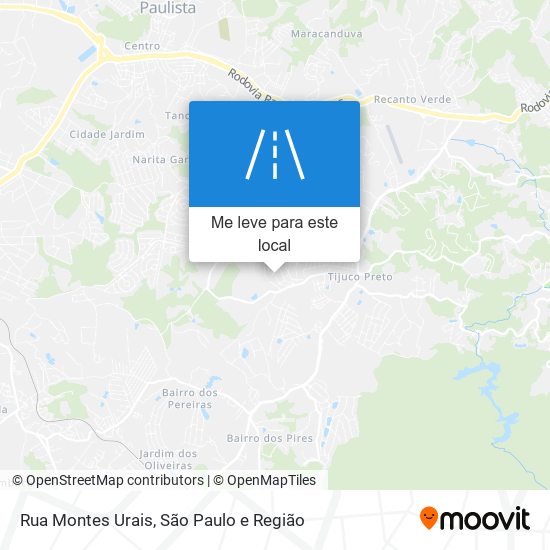 Rua Montes Urais mapa