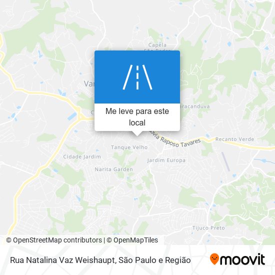 Rua Natalina Vaz Weishaupt mapa