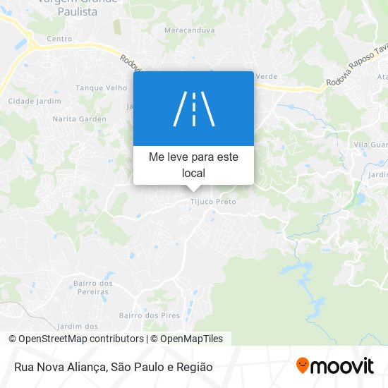 Rua Nova Aliança mapa