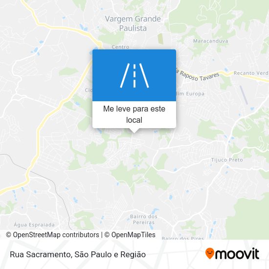 Rua Sacramento mapa