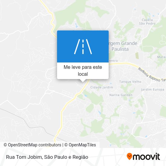 Rua Tom Jobim mapa