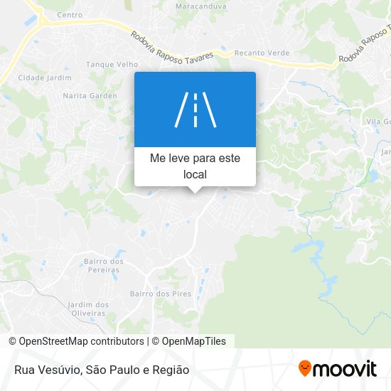 Rua Vesúvio mapa