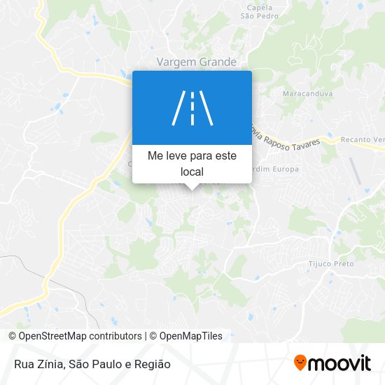Rua Zínia mapa