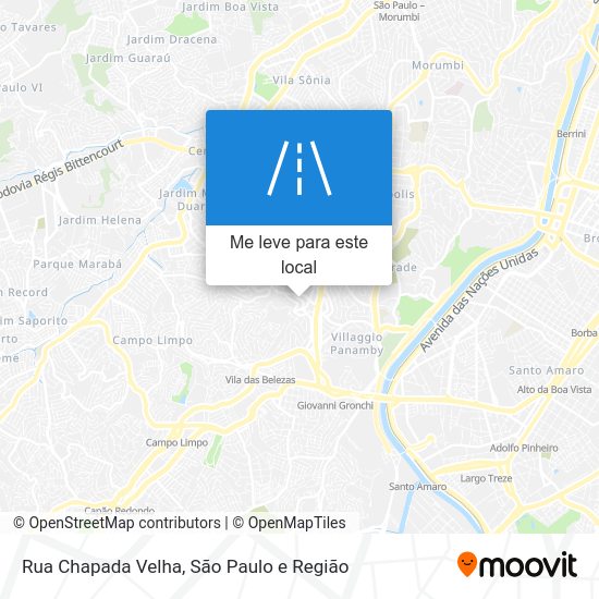 Rua Chapada Velha mapa