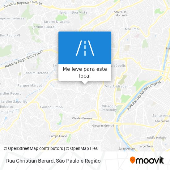 Rua Christian Berard mapa