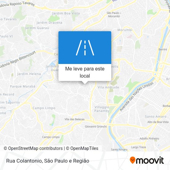 Rua Colantonio mapa