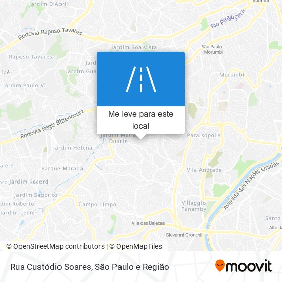 Rua Custódio Soares mapa